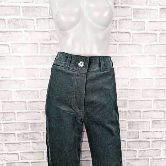 Nathalie Dumeix Paris Women's Wide Leg Corduroy Trouser Pants in Green size 38 - Picture 6 of 10